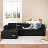 COMHOMA Sofa Big-Sofa, L-förmige Sofa, Couch Ecksofa, Chaiselongue Schlafsofa, mit tiefer Sitzfläche und breiten Armlehnen, Cordstoff Bild 2