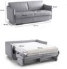 Dmora 3-Sitzer Schlafsofa Cecina, Schlafsofa fürs Wohnzimmer, gepolstert, abnehmbar, 100 % Made in Italy-Qualität, 200x95 h90 cm, Grau Bild 3