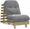 vidaXL Futon Schlafsofa mit Matratze 60x206x11 Kiefernholz Imprägniert 846750 Bild 4
