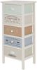 elbmöbel Beistelltisch Kommode Bastide bunt Holz (FALSCH), Sideboard: 5 Schubladen 38x86x28 cm Muster Mix Vintage Bild 2