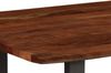 Esstisch Baumkante massiv Akazie nussbaum 130 x 75 cm U-Gestell schwarz INSA 70752990 Bild 4