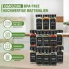 BBWL Pfefferstreuer Gewürzgläser Set eckig 120 ml mit Zubehör, 12er, 24er oder 36er Set, (12-tlg), luftdichte Gewürzdosen aus Glas mit Etiketten für Schubladen&Organizer Bild 2