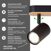 Brilliant AG Leuchten 99831-76 Niels Spotbalken 3-flammig GU10 schwarz braun Bild 4