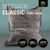 Lumaland Sitzsack Classic XXL Cord | Riesen Sitzsack XXL mit Softer Rippenstruktur – ideal zu Cord Sofa & Sessel Indoor Bean Bag für Wohnzimmer, Schlafzimmer & Co. - 380 L, 140x180 cm Bild 2