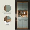 welltime Hochschrank SIENA, Breite 74cm, 4 Türen, 1 Schubkasten, 2 offene Fächer, MDF-Front (TOPSELLER) in verschiedenen Farben erhältlich, Badmöbel, Badschrank, Schrank, Bad Bild 3