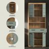 welltime Hochschrank SIENA, Breite 74cm, 4 Türen, 1 Schubkasten, 2 offene Fächer, MDF-Front (TOPSELLER) in verschiedenen Farben erhältlich, Badmöbel, Badschrank, Schrank, Bad Bild 4