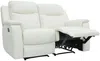 Vente-unique - EVASION Couchgarnitur Leder Weiß - B 96 cm x H 100 cm x L 205 cm156 cm Bild 5