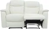 Vente-unique - EVASION Couchgarnitur Leder Weiß - B 96 cm x H 100 cm x L 205 cm156 cm Bild 4