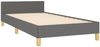 Einzelbettgestell Design für Erwachsene ohne Matratze Dunkelgrau 100x200 cm Stoff d4554e Bild 5