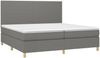 vidaXL Boxspringbett mit Matratze Dunkelgrau 200x200 cm Stoff, Härtegrad: H2 [3142202] Bild 3