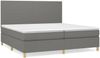 vidaXL Boxspringbett mit Matratze Dunkelgrau 200x200 cm Stoff, Härtegrad: H2 [3142202] Bild 2