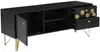 Vente-unique - BELORI TV unit Holz, Platte Schwarz - B 40 cm x H 50 cm x L 130 cm Bild 4