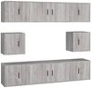 vidaXL 8-tlg. TV-Schrank-Set Grau Sonoma Holzwerkstoff 3188676 Bild 2
