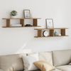 vidaXL Wandregale 2 Stk. Artisan-Eiche 90x18x20 cm Holzwerkstoff 856601 Bild 3