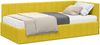 vidaXL Eckbettgestell mit Matratze mit Kopfteil 2 pcs Gelb Samt 3393874 Bild 2