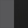 Küchenhängeschrank LAMELLO Wandschrank 90x32,5x72cm grifflos Farbe: lava / schwarz matt W3/90 Bild 1
