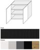 Küchenhängeschrank LAMELLO Wandschrank 90x32,5x72cm grifflos Farbe: lava / schwarz matt W3/90 Bild 2