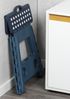 KESPER 70830 Sitzhocker aus Kunststoff, faltbar, dunkelblau, 31 x 22 x 39 cm / Hocker / Klapphocker Bild 3