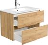 Badmöbel Taifun & Waschtisch 80 cm 2 Greifraum SoftClose Auszüge eiche gold : Eiche Gold Bild 4