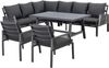 Primaster 'Girona' Gartenmöbel-Set für 8 Personen, Aluminiumgestell / Polyester grau Bild 3