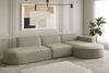 Ecksofa Designersofa PALMA in Stoff Opera Velvet Pearl Ottomane Rechts Bild 3
