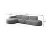 Ecksofa Designersofa PALMA in Stoff Opera Velvet Pearl Ottomane Rechts Bild 2