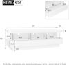 Merax 160*38*50.5cm weißer Hochglanz-TV-Schrank mit 3 Glasfächern, LED-Beleuchtung, App-Steuerung, Bluetooth-verbunden, für 70-Zoll-TV, Hochglanz mit Glas-TV-Ständer, Smart TV-Schrank Bild 4
