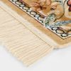 Orientalischer Samt-Teppich Fransen Oriental Flowers Creme Cord - 160x230x0,5cm Bild 4