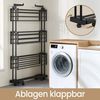 SONGMICS Wäscheständer, Standtrockner 4 Ebenen, Flügelwäscheständer, klappbare Flügel, mit Rollen, 63,5 x 125,5 x 173 cm, groß, einfacher Aufbau Bild 4
