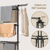 SONGMICS Wäscheständer, Standtrockner 4 Ebenen, Flügelwäscheständer, klappbare Flügel, mit Rollen, 63,5 x 125,5 x 173 cm, groß, einfacher Aufbau Bild 3