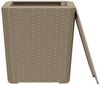 vidaXL Gartentisch mit Abnehmbarer Tischplatte Hellbraun Polypropylen 364154 Bild 4