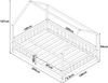 Hausbett Hesel, Kinderbett, Lattenrost und Matratze, Holzoptik, 140x200 cm Bild 3