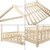 Hausbett Hesel, Kinderbett, Lattenrost und Matratze, Holzoptik, 140x200 cm Bild 5