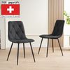Albatros Esszimmerstuhl Dora mit Stoff Bezug stilvolles Vintage Design, belastbar mit 110Kg, Polsterstuhl - Moderner Küchenstuhl, Stuhl Esszimmer Bild 2