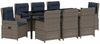 vidaXL Garten Essgruppe mit Kissen 9 pcs Grau Poly Rattan 3381036 Bild 2