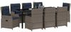 vidaXL Garten Essgruppe mit Kissen 9 pcs Grau Poly Rattan 3381036 Bild 3