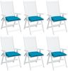 vidaXL Stuhlkissen 6 Stk. Hellblau 40x40x7 cm Oxford-Gewebe 361464 Bild 4