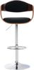 CLP 2er Set Barhocker Kingston Stoff drehbar mit Höhenverstellung,walnuss/schwarz Bild 2