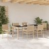 vidaXL Garten Essgruppe 7 pcs Beige Poly-Rattan 3365398 Bild 4