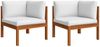 vidaXL Garten-Ecksofas 2-tlg. mit Kissen Holz Akazie & Seil 312424 Bild 3