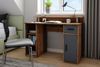 byLIVING Schreibtisch DIEGO / Arbeits-Tisch mit viel Stauraum in Old Wood-Optik / Fronten in anthrazit / Computer-Tisch / 1 Schublade, 1 Tür, 3 offene Fächer / 120 x 88 x 55 cm (BxHxT) Bild 2