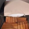 3tlg. Polyrattan Gartenset Sitzgruppe Gartenmöbel Sitzgarnitur Balkon schwarz Bild 5