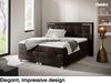 MEBLINI Boxspringbett Elektrisch TARENTE 160x200 cm mit Bettkasten und LED – H3/Dunkelbraun Samt Polsterbett - Doppelbett mit Toppers & Taschenfederkern-Matratzen Bild 2