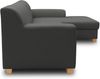 DOMO. collection Ecksofa Tinos, Couch in L-Form mit Schlaffunktion, Beine aus Buche mit Filzgleitern, Sofa, Polsterecke, Eckcouch, Schlafsofa 273 x 157 x 74 cm (BxTxH), anthrazit Bild 3