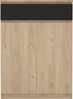 Dmora Schuhschrank Angilops, Schuhregal, Mehrzweck-Eingangsgarderobe, Möbel für Schuhe, 80x40 h111 cm, Eiche und Schwarz Bild 5