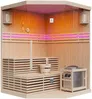 Vente-unique - KALSOY Sauna Holz, Platte Beige - B 150 cm x H 200 cm x L 150 cm Bild 2
