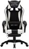 vidaXL Gaming-Stuhl mit Fußstütze Weiß und Schwarz Kunstleder 287991 Bild 2