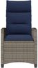 vidaXL Gartensessel mit Beistelltisch Verstellbar Grau Poly Rattan 4108273 Bild 5