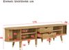 TV-Schrank mit Schiebetüren, TV-Möbel, TV-Ständer, niedrigerer Fernsehschrank, TV-Halterung. Einzigartiges Design. Bild 4