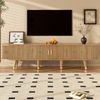 TV-Schrank mit Schiebetüren, TV-Möbel, TV-Ständer, niedrigerer Fernsehschrank, TV-Halterung. Einzigartiges Design. Bild 3